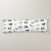 Kleurrijke slangen reptiel dierpatroon lichaamskussen (Achterkant)