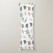 Kleurrijke slangen reptiel dierpatroon lichaamskussen (Voorkant Verticaal)