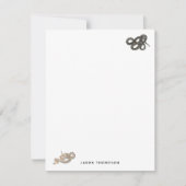 Kleurrijke slangen reptiel dierpatroon notitiekaartje (Voorkant)