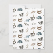 Kleurrijke slangen reptiel dierpatroon notitiekaartje (Achterkant)