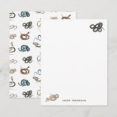 Kleurrijke slangen reptiel dierpatroon notitiekaartje (Voorkant / Achterkant)