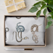 Kleurrijke slangen reptiel dierpatroon tissuepapier (Geschenk)