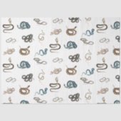 Kleurrijke slangen reptiel dierpatroon tissuepapier (Voorkant)