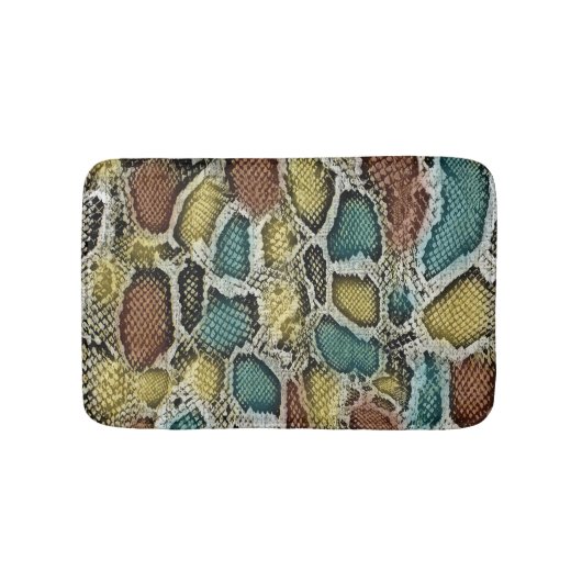 Kleurrijke slangenhuid: naadloos ontwerp. badmat (Voorkant)