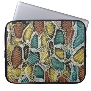 Kleurrijke slangenhuid: naadloos ontwerp. laptop sleeve