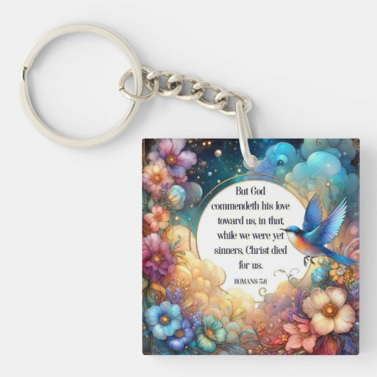 Kleurrijke Sleutelhanger Romeinen Christelijke Bij (Voorkant)