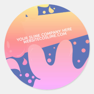 Kleurrijke Slime Business Company Branding Ronde Sticker