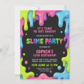 Kleurrijke Slime Party Verjaardag voor kinderen Kaart (Voorkant)