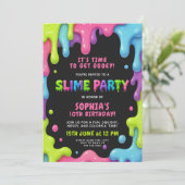 Kleurrijke Slime Party Verjaardag voor kinderen Kaart (Staand voorkant)