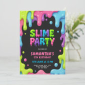 Kleurrijke Slime Party voor kinderen Kaart (Staand voorkant)