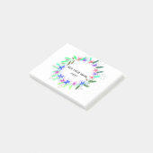 Kleurrijke slinger krans Kerstkaart Naam tekst Post-it® Notes (Schuin)