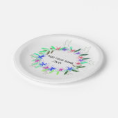 kleurrijke slinger krans Kerstmis naam tekst Papieren Bordje (Gekanteld)