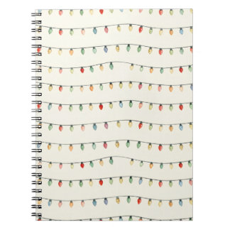 Kleurrijke Slingerlichten Spiraal Notebook | Schat Notitieboek