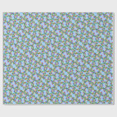 Kleurrijke slingerlichtjes Mooie Leuke Blauwe Patr Cadeaupapier (Vlak)