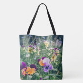 Kleurrijke slipjes in een zomerse landtuin tote bag (Achterkant)