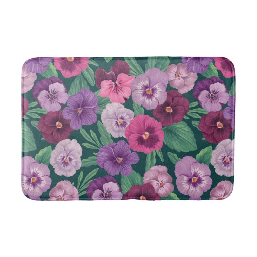 Kleurrijke slipjes op donkergroen blauw badmat (Voorkant)