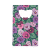 Kleurrijke slipjes op donkergroen blauw creditkaart flessenopener (Achterkant)