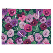 Kleurrijke slipjes op donkergroen blauw groot cadeauzakje (Achterkant)