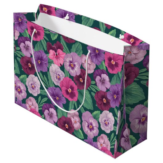 Kleurrijke slipjes op donkergroen blauw groot cadeauzakje (Achterkant Gekanteld)