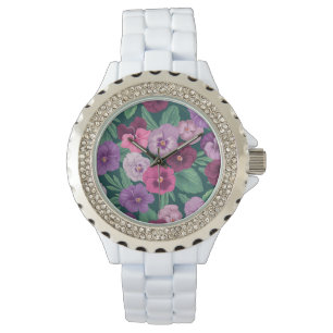 Kleurrijke slipjes op donkergroen blauw horloge
