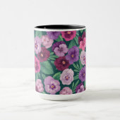 Kleurrijke slipjes op donkergroen blauw mok (Midden)