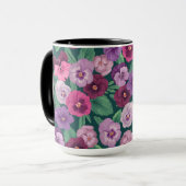 Kleurrijke slipjes op donkergroen blauw mok (Voorkant links)