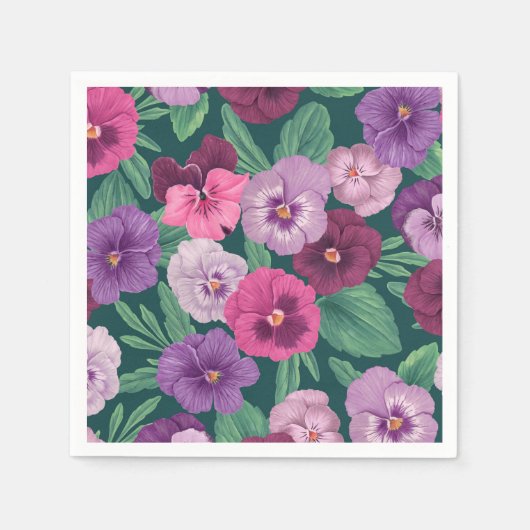 Kleurrijke slipjes op donkergroen blauw servet (Voorkant)