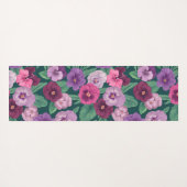 Kleurrijke slipjes op donkergroen blauw yogamat (Achterkant (horizontaal))