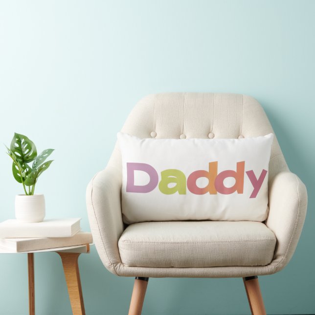 Kleurrijke slogan van papa kussen (Stoel)