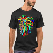 Kleurrijke sloten zijkant Afro Dreadlocks Natural  T-shirt (Voorkant)