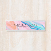 Kleurrijke smeltkroes, steentextuur deurbordje (Voorkant)