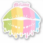 Kleurrijke smeltvloeistoffen sticker (Voorkant)