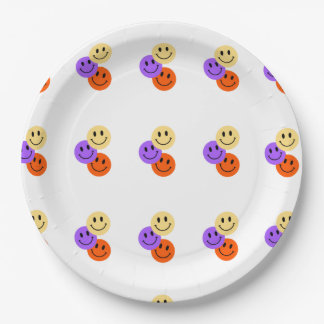 Kleurrijke Smiley Face Paper Bord – Fun Party Tabl