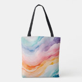 Kleurrijke Smoke Art Canvas tas (Achterkant)