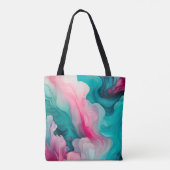 Kleurrijke Smoke Art Canvas tas (Achterkant)