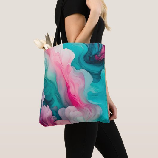 Kleurrijke Smoke Art Canvas tas (Dichtbij)