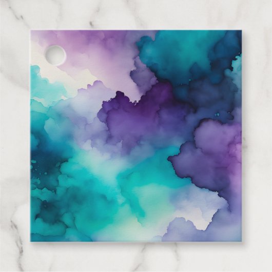 Kleurrijke Smoke Art Gift Labels (Voorkant)