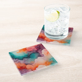 Kleurrijke Smoke Art Glass Onderzetter Glazen Onderzetter