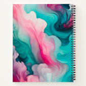 Kleurrijke Smoke Art Spiral Notitieboek (Achterkant)