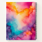 Kleurrijke Smoke Art Spiral Notitieboek (Achterkant)