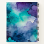 Kleurrijke Smoke Art Spiral Notitieboek (Achterkant)