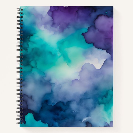 Kleurrijke Smoke Art Spiral Notitieboek (Voorkant)