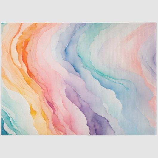 Kleurrijke Smoke Art Tissue Paper Tissuepapier (Voorkant)