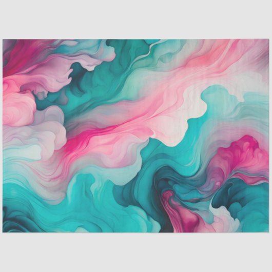 Kleurrijke Smoke Art Tissue Paper Tissuepapier (Voorkant)