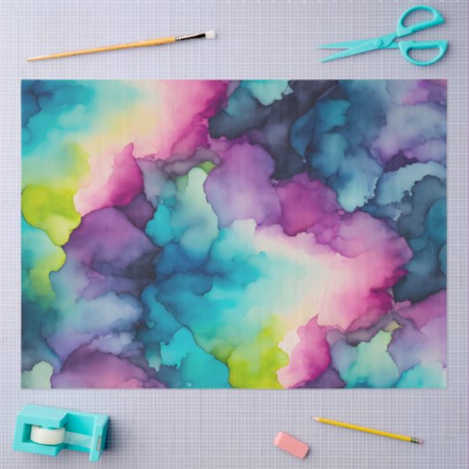 Kleurrijke Smoke Art Tissue Paper Tissuepapier (Craft)