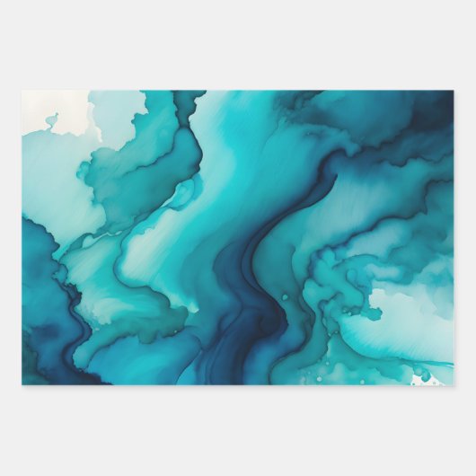 Kleurrijke Smoke Art Wrapping Paper Sheets (Voorkant 3)