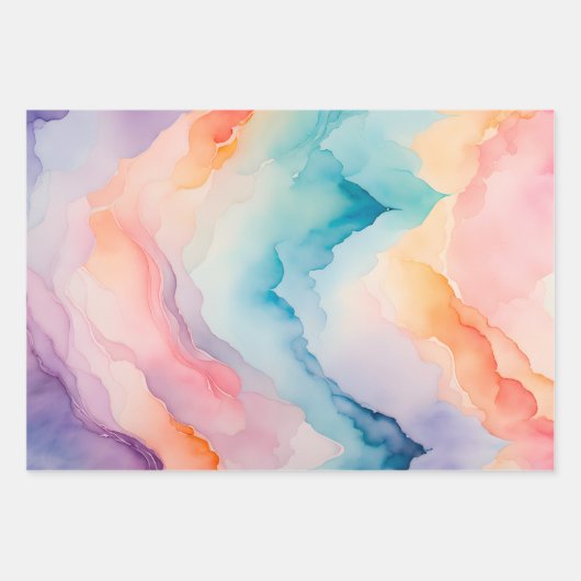 Kleurrijke Smoke Art Wrapping Paper Sheets (Voorkant 3)