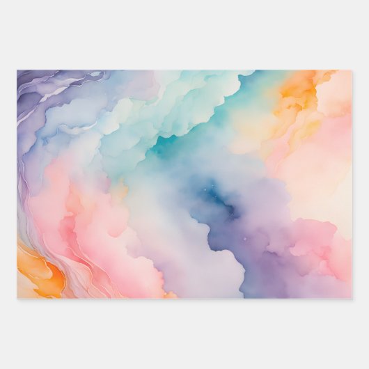 Kleurrijke Smoke Art Wrapping Paper Sheets (Voorkant 2)