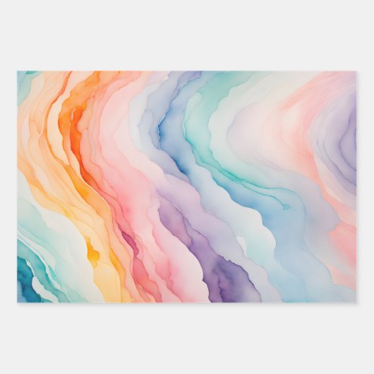 Kleurrijke Smoke Art Wrapping Paper Sheets (Voorkant)