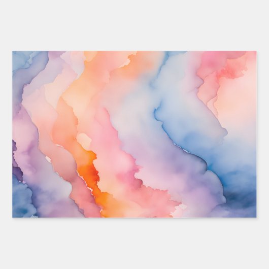 Kleurrijke Smoke Art Wrapping Paper Sheets (Voorkant 3)